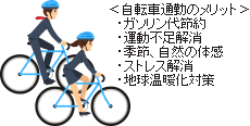 自動車から自転車通勤へ