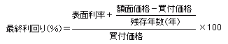 債券価格と利回り（表）