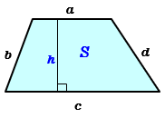 台形の高さ・面積（４辺の長さから）