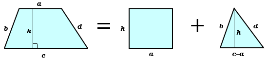 台形の高さ・面積（４辺の長さから）