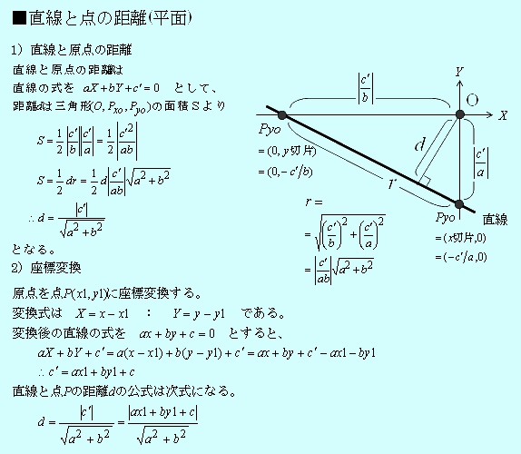  ★直線と点との距離