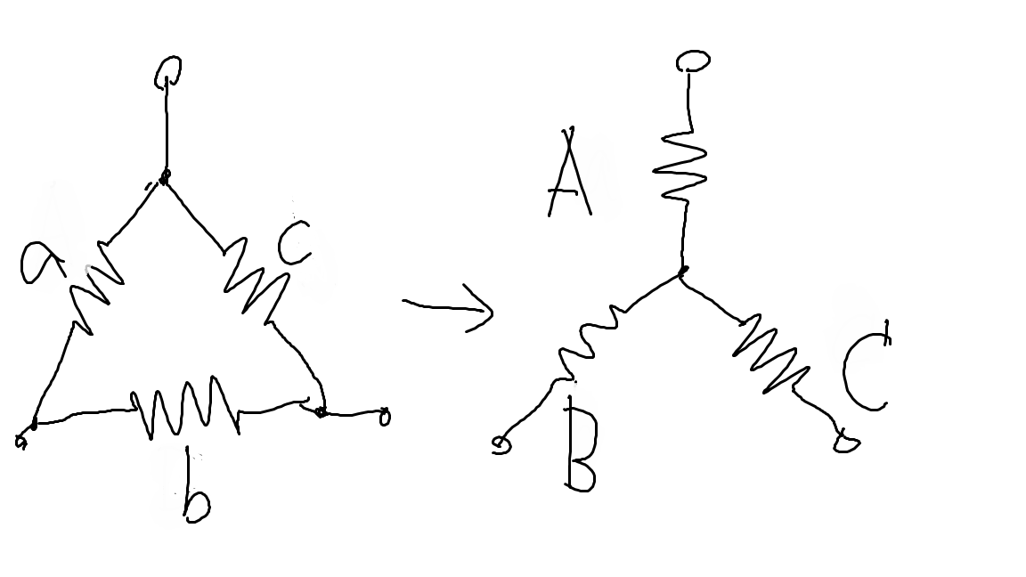 抵抗のΔ-Y変換