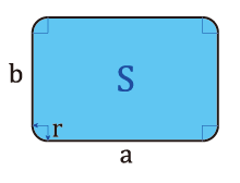 角丸長方形の面積・周囲の長さ